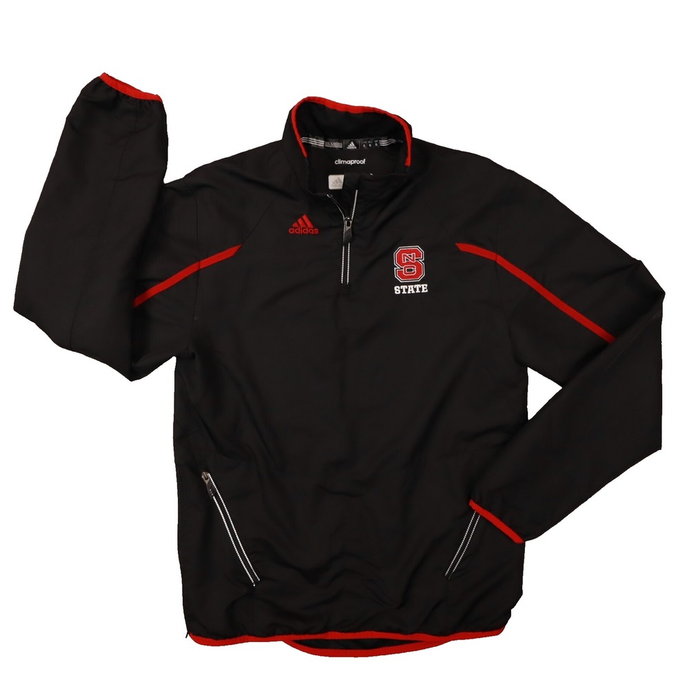 Adidas‎ Black Climaproof NC State Pullover Quarter Zip Jacket size Small
